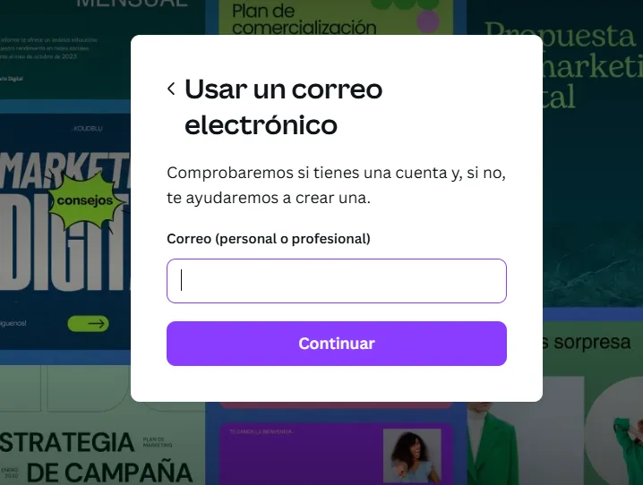 canva iniciar sesion