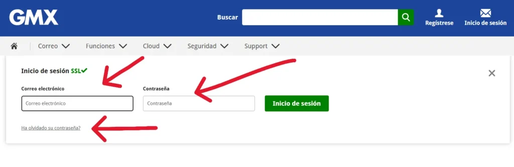 como entrar en mi cuenta de gmx correo