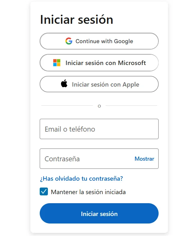 como entrar en mi cuenta de linkedin