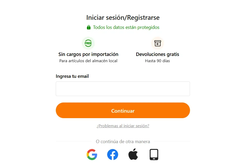 entrar en mi cuenta de temu