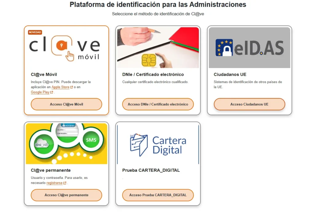 iniciar sesion con cl@ve