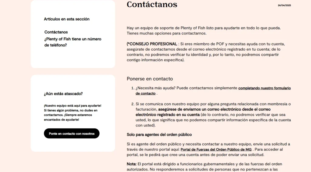 pof iniciar sesion ayuda