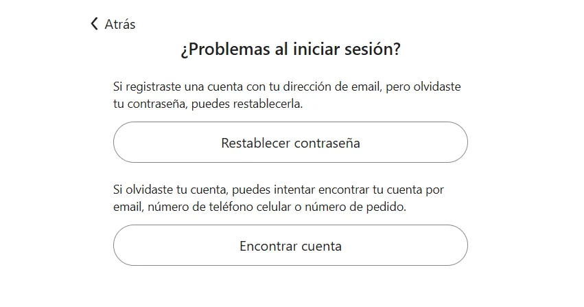 problemas para iniciar sesion en temu