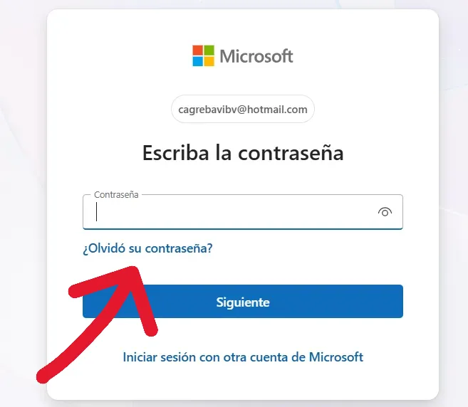 recuperar contraseña hotmail