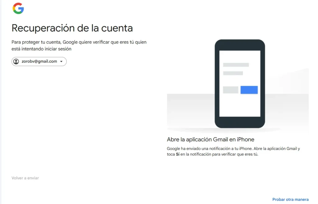 recuperar cuenta gmail